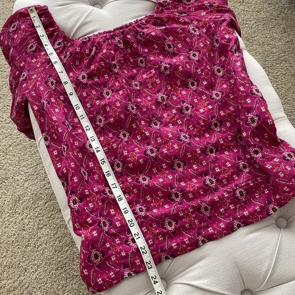 ANTHROPOLOGIE pink patterned blouse - Picture 6 of 8